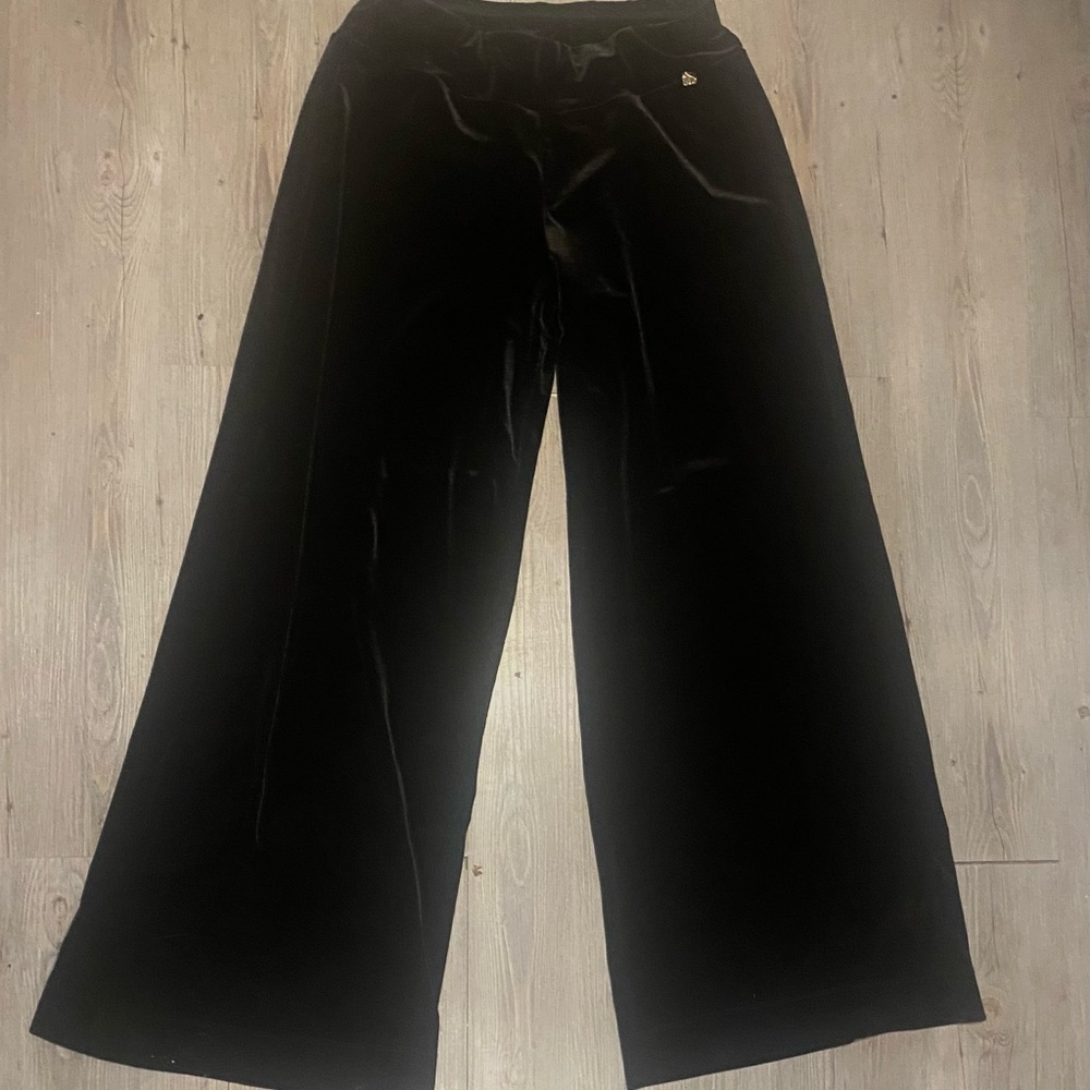 Mat Black Velvet Trousers